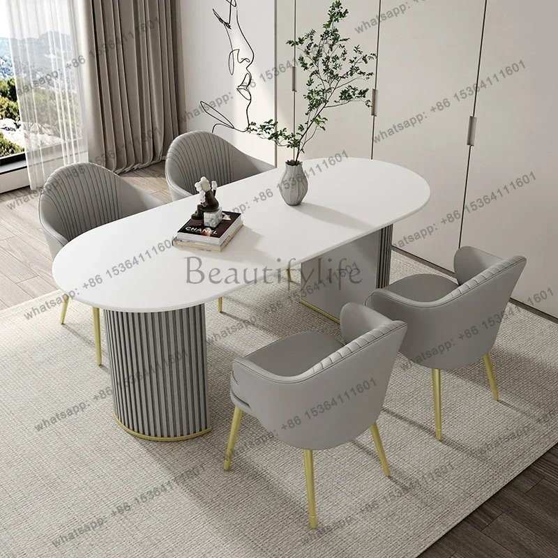 LJY Luxury Nordic Dining Table Legs Metal Modern Space Savers Dining Table Living Minimalist Mesas De Comedor Room Furniture