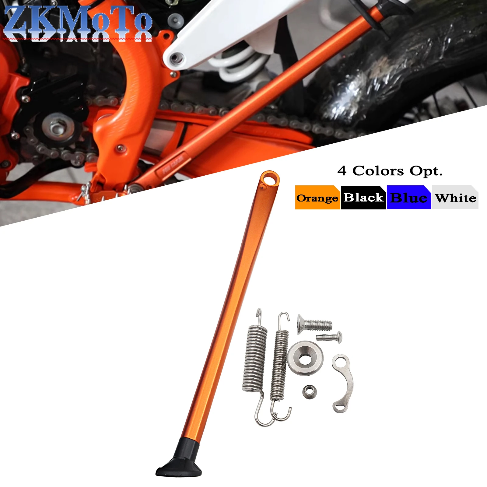 Motorcycle CNC Kickstand Side Stand Kickstand Spring Kit For KTM XC XCW XCF XCFW EXCF EXC 150-530 For Husqvarna FE TE 2008-2016