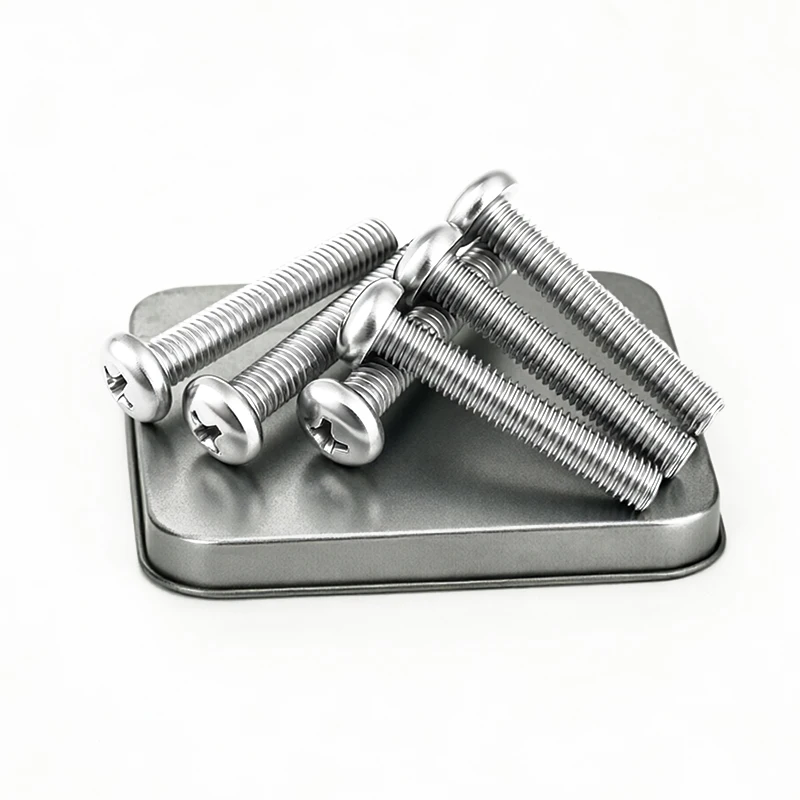GB823 Phillips Drive Small Pan Head Machine Screw 304 Stainless Steel M2M2.5M3M4M5M6M8Cross Slot Mini Pan‑Head Hardware Fastener