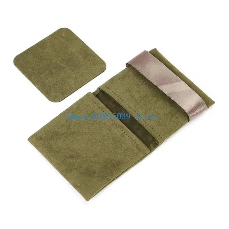 حقيبة مجوهرات مخملية 5asd مثالية لعرض القرط وتنظيم حقيبة تخزين صغيرة للإكسسوارات لأقراط القلادة والمجوهرات #3