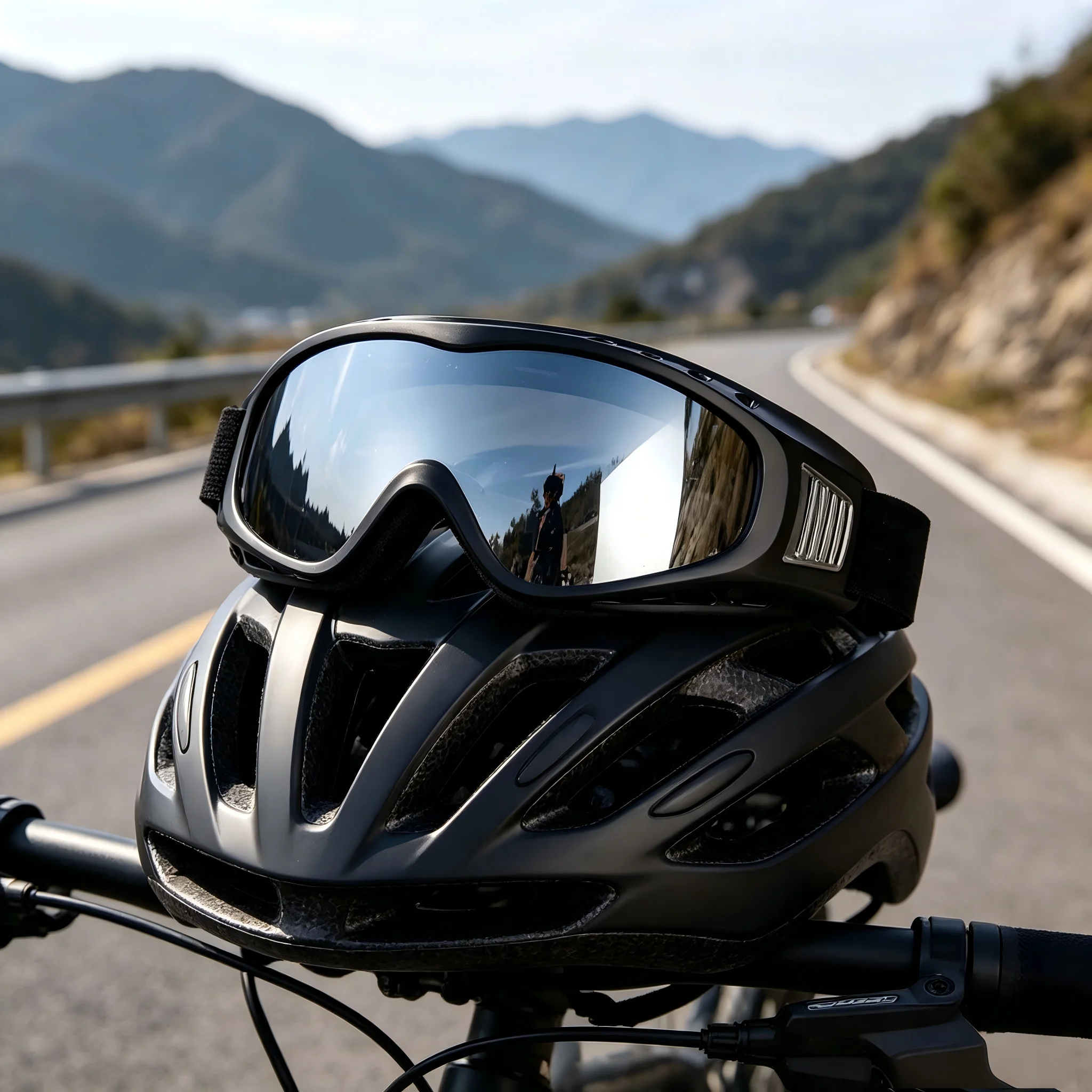 Double-layer Outdoor Windshield Labor Protection Glasses PC Lens Protective Head-mounted Adult Men's Women's Ski Glasses