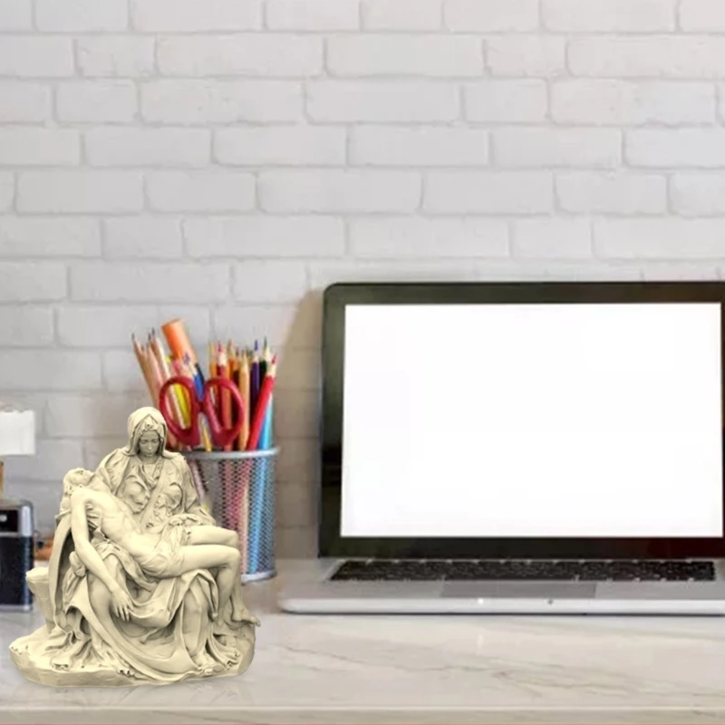 YUYU Resin Statue Molds Silicone Pieta Mold 3D Making Mold Pieta Statue Epoxy Mold for Resin Casting Soap Home Decor