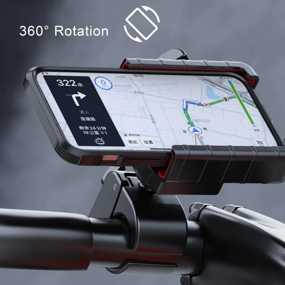 Universal Cycling Bicycle Phone Holder Rotate Anti-Shock Anti-shake E-scooter Mountain Dirt Bike Phone Mount Bracket Suitable