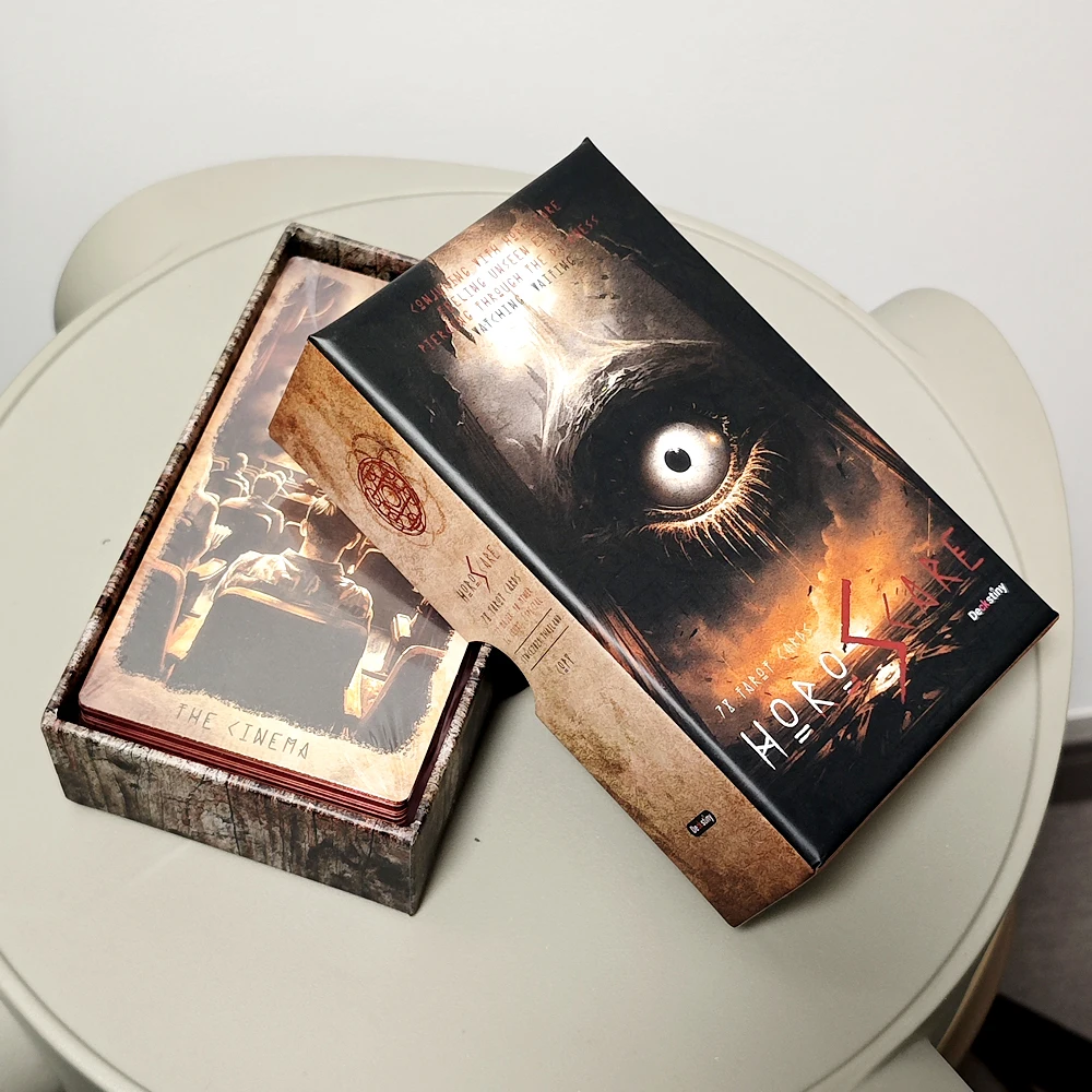 

HoroScare Tarot In Rigid Box, 80 Pcs Tarot Cards with Red Gilded Edges Followed RWS System 12*7cm