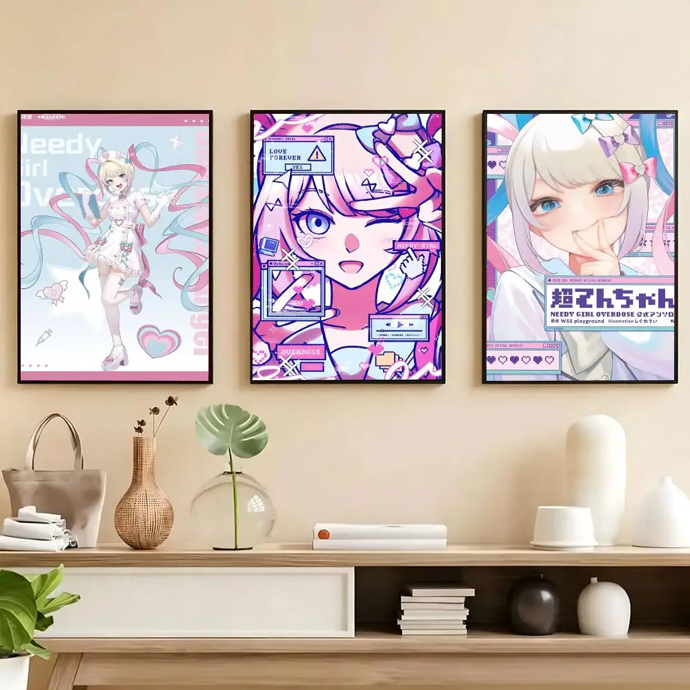 Rastar Needy Streamer Overload Anime Poster Poster HD Self Adhesive Waterproof Wall Art Ideal For Home Office Dorm Bedroom Great