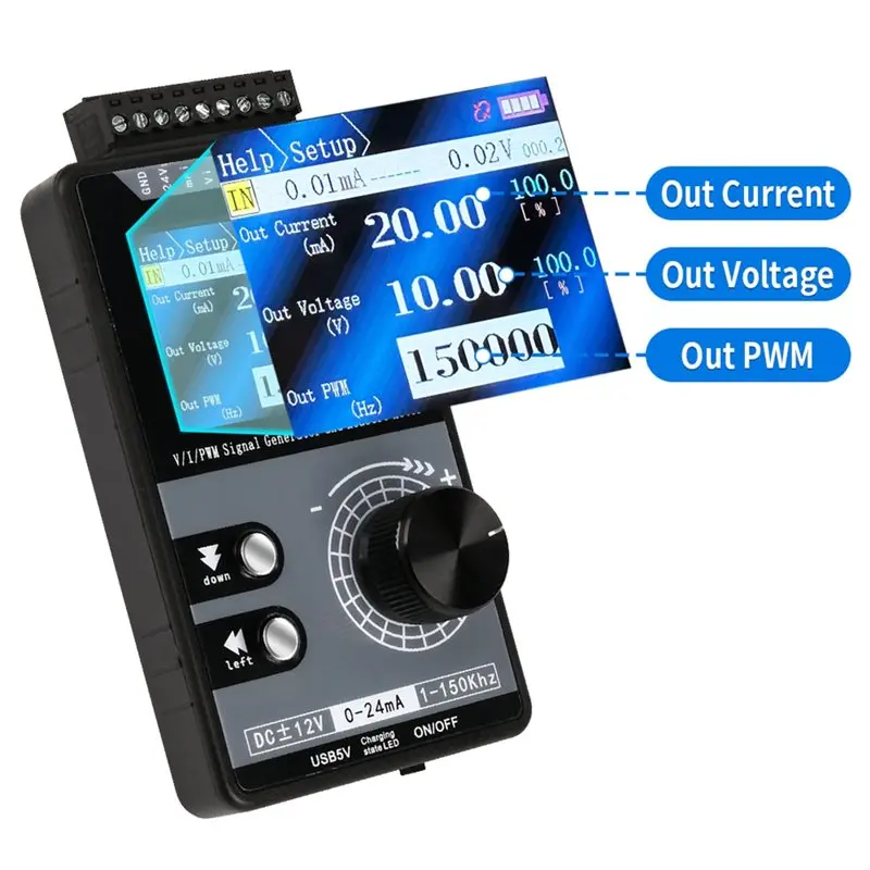 B29C-Handheld PWM Pulse Signal Generator 4-20Ma For Voltage Measurement Without Lithium Battery Current Source view 3