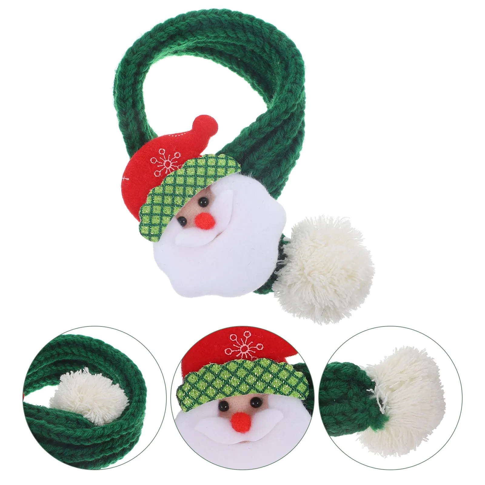 

Cat Christmas Scarf Pet Supplies Decor Woolen for Cats The Dog Holiday Knitting Knitted