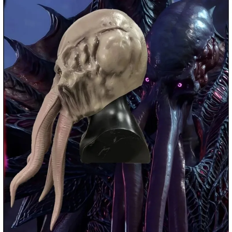เกม Baldur Gate 3 Lllithid Mind Flayer Squiddy หน้ากาก BG3 Octopuse Monsters Latex หมวกกันน็อก Headcover ฮาโลวีนเครื่องแต่งกาย Props Decor