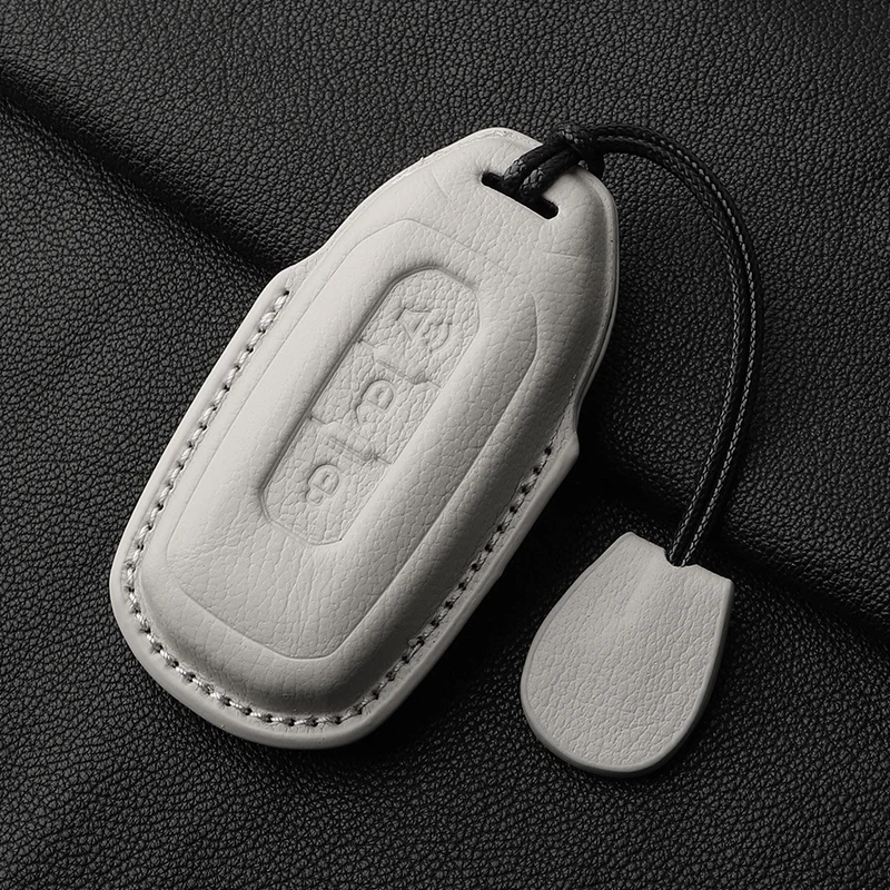 Goatskin Car Key Case Case For Ford Territory EV 2019 2020 2021 2022 2023 2024 Car Key Case Protect Fob