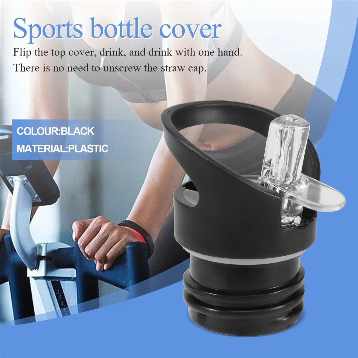 【CYBER MONDAY】Standard Size Straw Lid for Standard Bottle and Bottle ,with Straw and Clean Brush