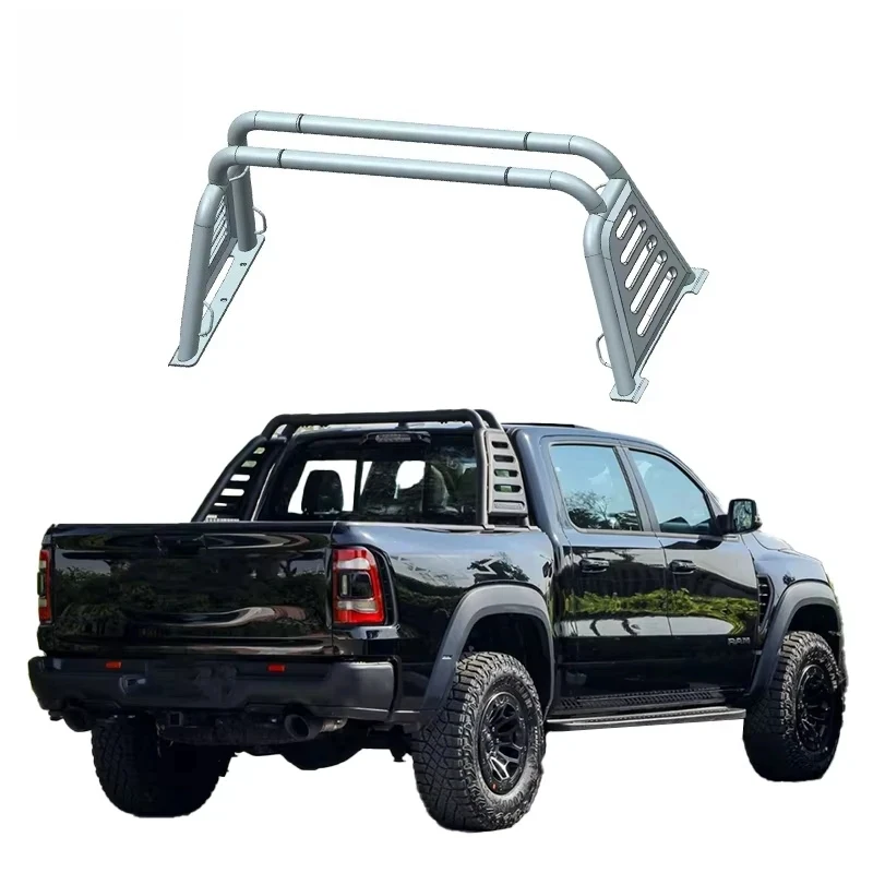 Barra Antivuelco Deportiva de Hierro 4X4 de Alta Calidad, Barra Antivuelco Negra para Ram 1500 2019+, Barra Antivuelco Universal para Camioneta