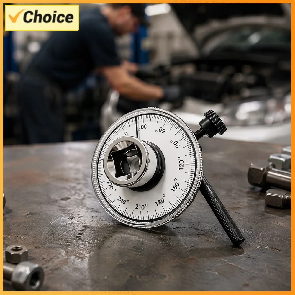 1/2 Inch Torque Angle Gauge 360 Degree Adjustable Angle Torque Wrench Angle Finder for Precision Angular Tightening
