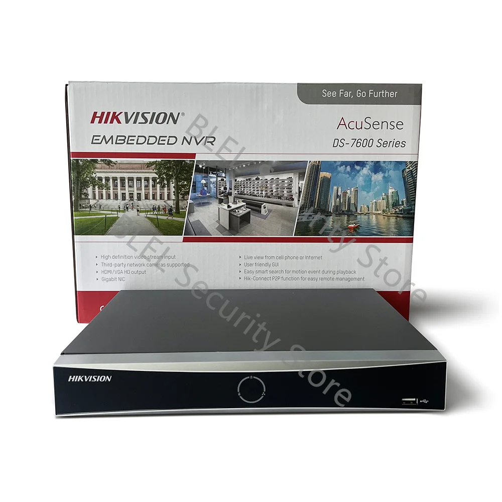 Hikvision DS-7616NXI-K1 16-ch 1U بدون منفذ Poe AcuSense 4K NVR شبكة مسجل فيديو نظام CCTV 16ch IP كاميرا المدخلات