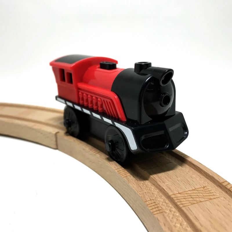 New Style Vintage Electric Locomotive Magnetic Link Compatible With All Kinds Of Wooden Track Kids Toy Gift w02