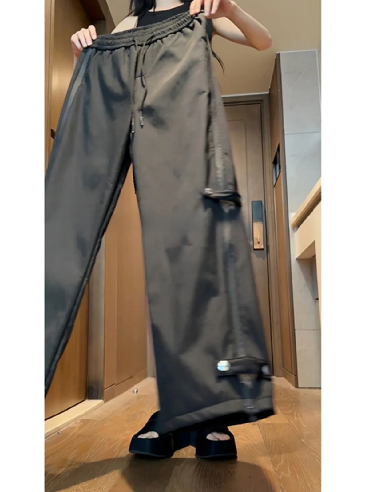 

Men's Autumn Winter Fleece Lined Workwear Trousers Windproof Waterproof Climbing Pants Straight Leg Casual Trousers