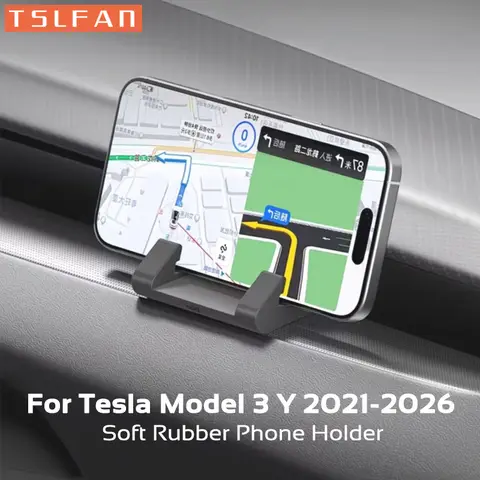 Tesla Model 3 Y YL 2021-2026 Highland Juniper Yumuşak Silikon Kauçuk Telefon Tutucu Dashboard Cep Telefonu Montaj Araba Aksesuarları