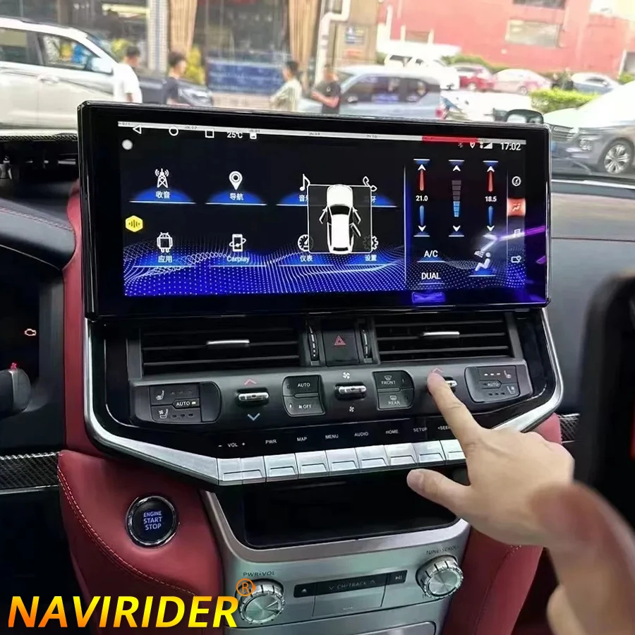 

Для Toyota Land Cruiser 200 LC200 обновление LC300 Android экран автомобильный радиоприемник Carplay мультимедийный видеоплеер GPS-навигация