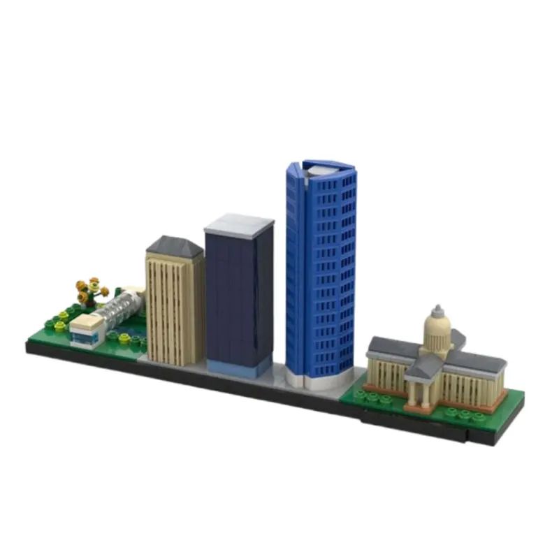 

New product in stock MOC 945pcs City Street Scene Building Small Particle Assembly Building Block Educational Toy Model Gift Set