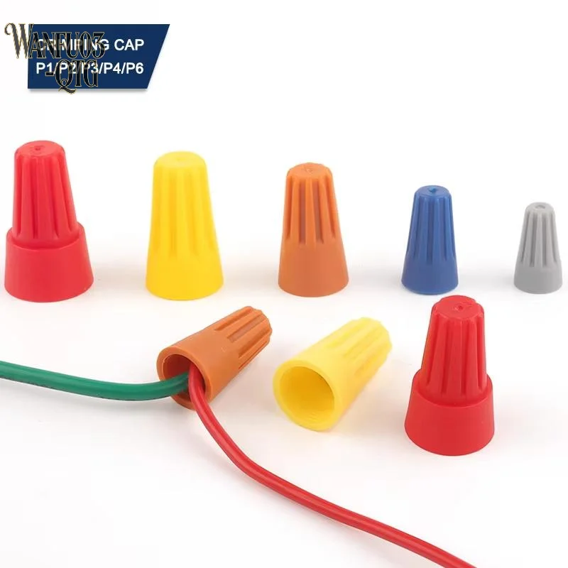 Hot  100Pcs Spring Rotating Splicing Nut Fast Wire Connector P1 P2 P3 P4 P6 Insulated Crimp Terminal AWG22‑10 Electrical End Cap