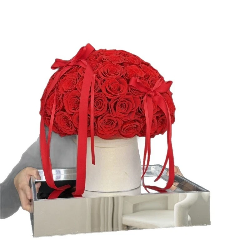 520 Valentine's Day 99 roses hug bucket red ornament floral wedding decoration gift for girlfriend and girlfriend