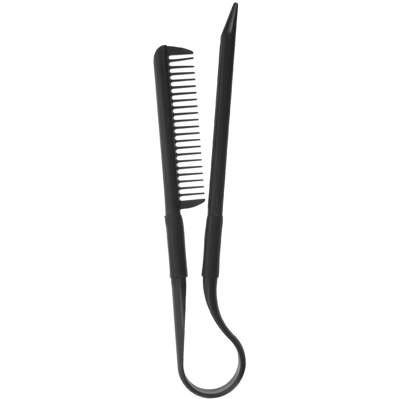 

Hair Straightening Comb V-Shaped Plastic Foldable Lightweight Styling Comb for Salon Home Use Straightening Brush