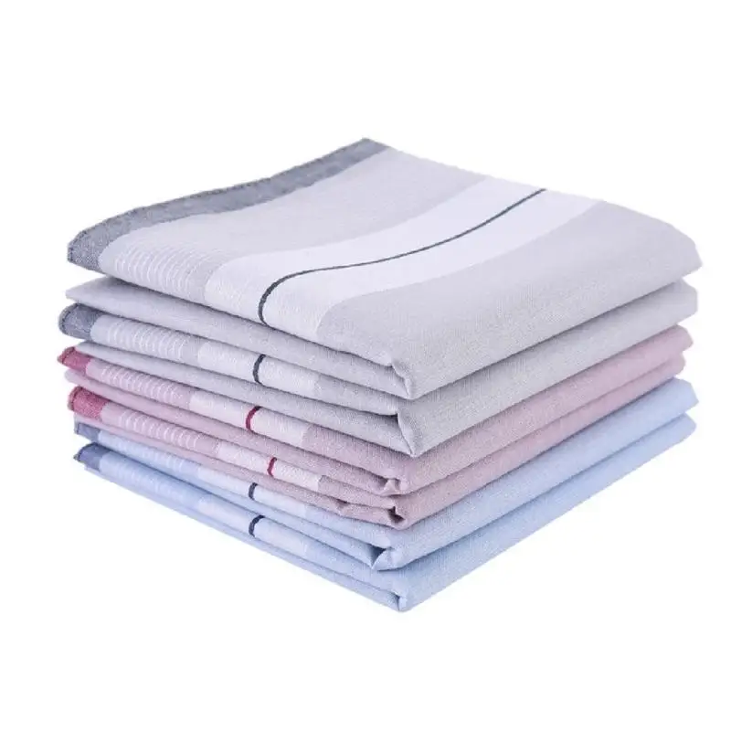 652F Colorful Lightweight Stripe Pattern Handkerchief for Wedding Business Supplies