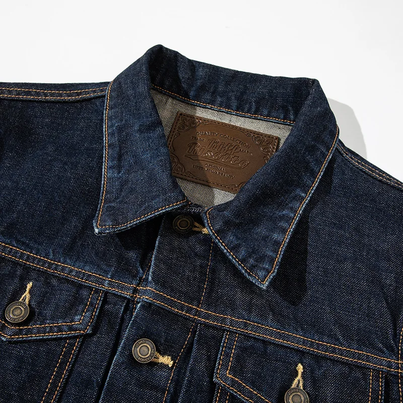 

15oz Heavyweight American Vintage Selvedge Denim Jacket for Men Zimbabwe Colored Cotton One-Wash Fit Regular Shoulder Outwear