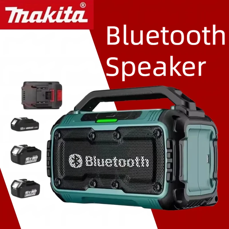 

Беспроводная Bluetooth-колонка Makita, портативные колонки с объемным звучанием, двухканальный сабвуфер, громкоговоритель, совместим с аккумуляторами 18В/20В