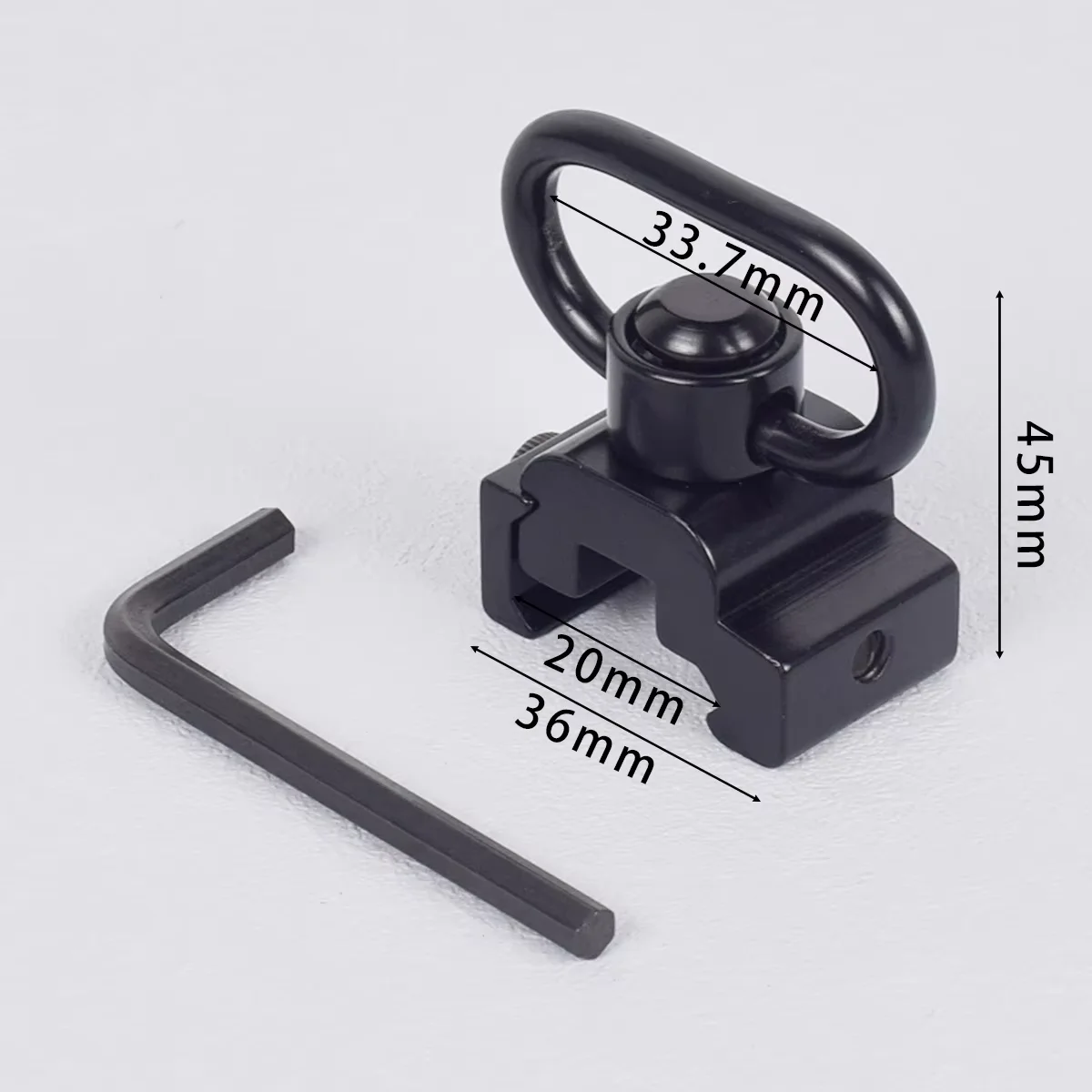 NONE RSA GBB Schnellverschluss QD-Schlaufenhalterung Mlok Zielfernrohrmontageadapter Picatinny-Schiene Schnellwechsel QD-Schlaufenaufnahmehaken 6