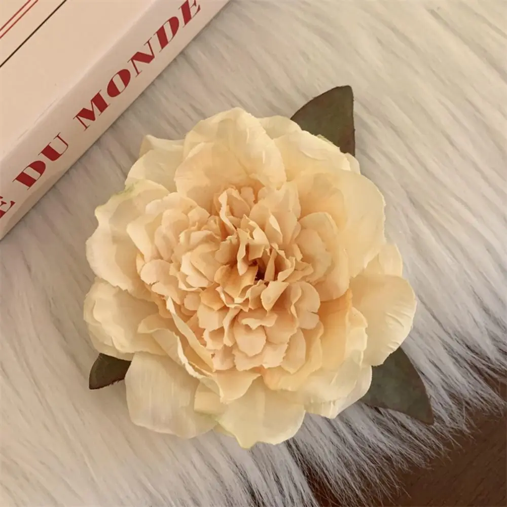 2PCS Peony Flower Hair Clip Cute Flower Bohemia Headwear Hairpin Big Ponytail Hairpin Wedding Bridal