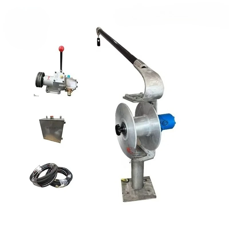 

Гидравлическая лебедка с длинной леской, долговечная рыболовная якорная лебедка для рыболовной сети