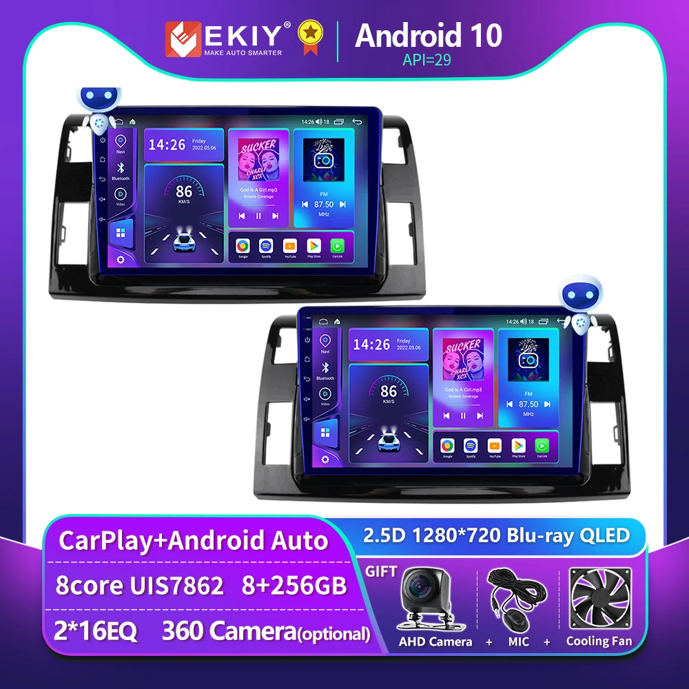 

EKIY T900 8G 128G For Toyota Previa 3 III XR50 Estima 2006 - 2019 Multimedia Blu-ray QLED Screen Navigation GPS No 2 Din Player