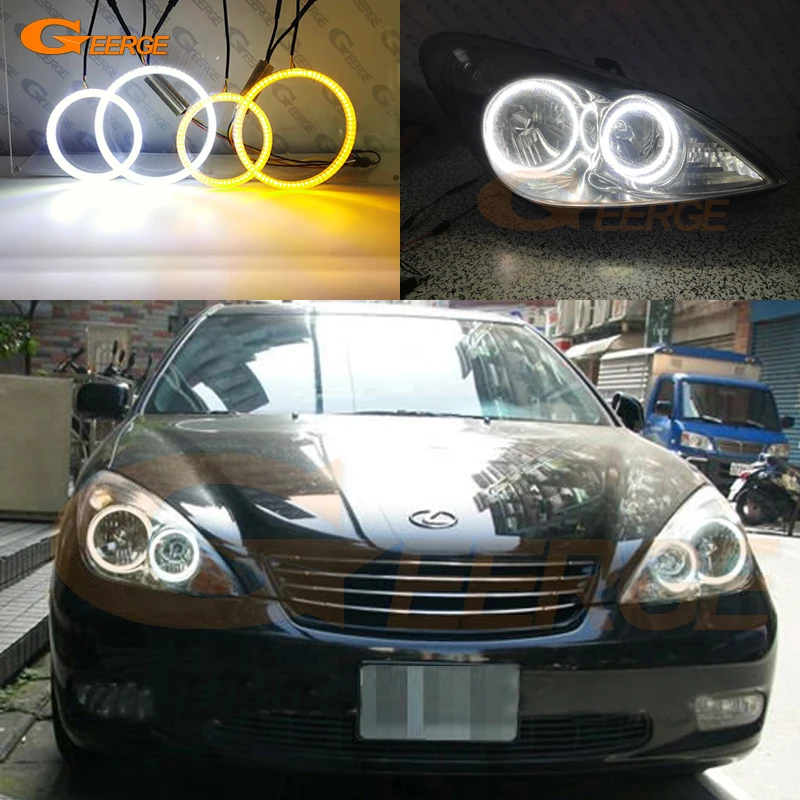 

For Lexus ES 300 330 Toyota Windom MCV30 Ultra Bright Day Light Turn Signal SMD LED Angel Eyes Halo Rings Kit Car Accessories