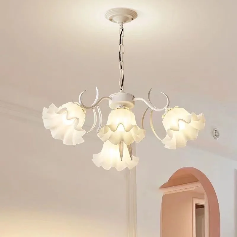 Lampadario a fiori francesi lampadario da soggiorno a LED nordico per camera da letto cucina sala ristorante arte tavolo da pranzo lampada a