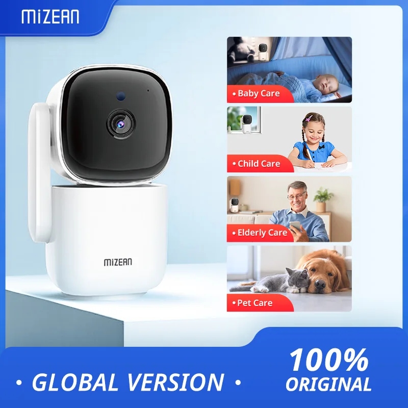 MiZEAN 3MP HD WiFi Security Home Camera with App, Night Vision, Auto Tracking, Baby/Pet/Nanny Monitor, Smart IP CCTV Local/Cloud