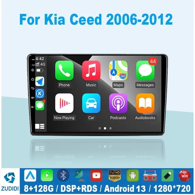 

for Kia Ceed ED 2006-2012 Car Radio Stereo IPS Screen Autoradio 2din Multimedia Player Navigation Android Auto Carplay