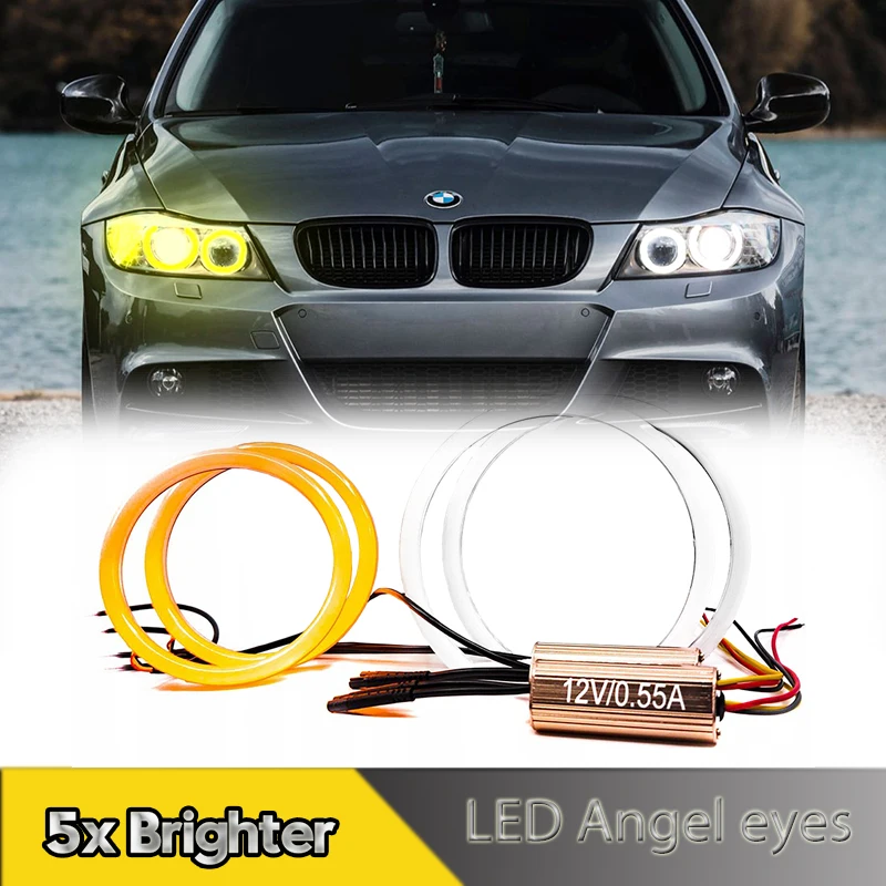 

4Pcs For BMW E90 E91 E92 E93 E81 E82 E87 E88 LED Angel eyes Kit Halo Rings Cotton Light DRL Daytime Running Lamps Car Accessorie