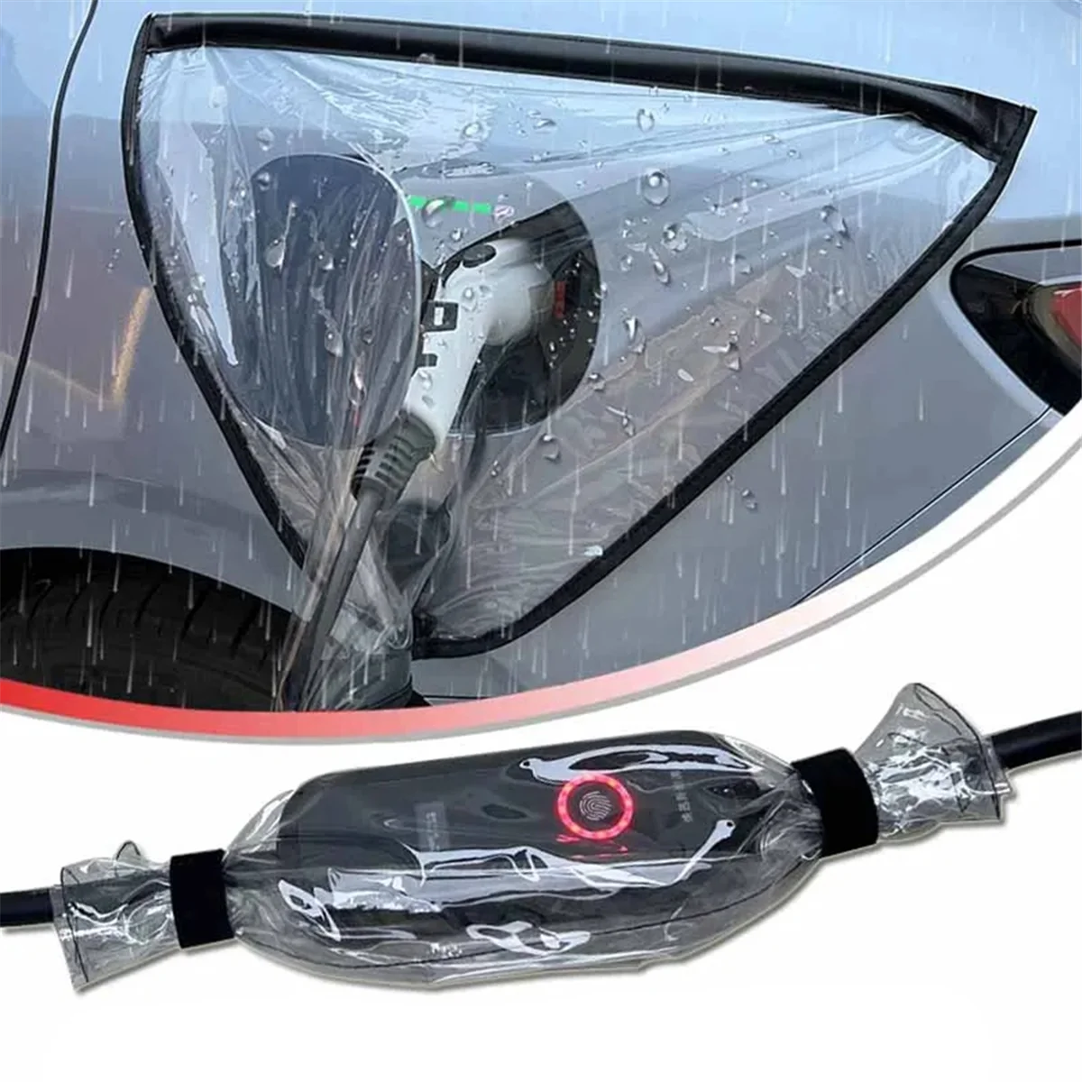 Universal New Energy Car Charging Port Rain Cover Rainproof Dustproof EV Charger Protect Cover