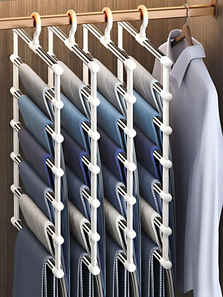 Cintre pliable en acier inoxydable, armoire de rangement T1