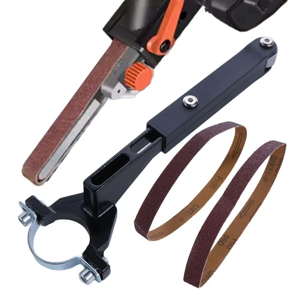 Multi Function Belt Sander Attachment Stainless Steel Sanding Adapter Low Noise Pipe Tube Bracket High Stability