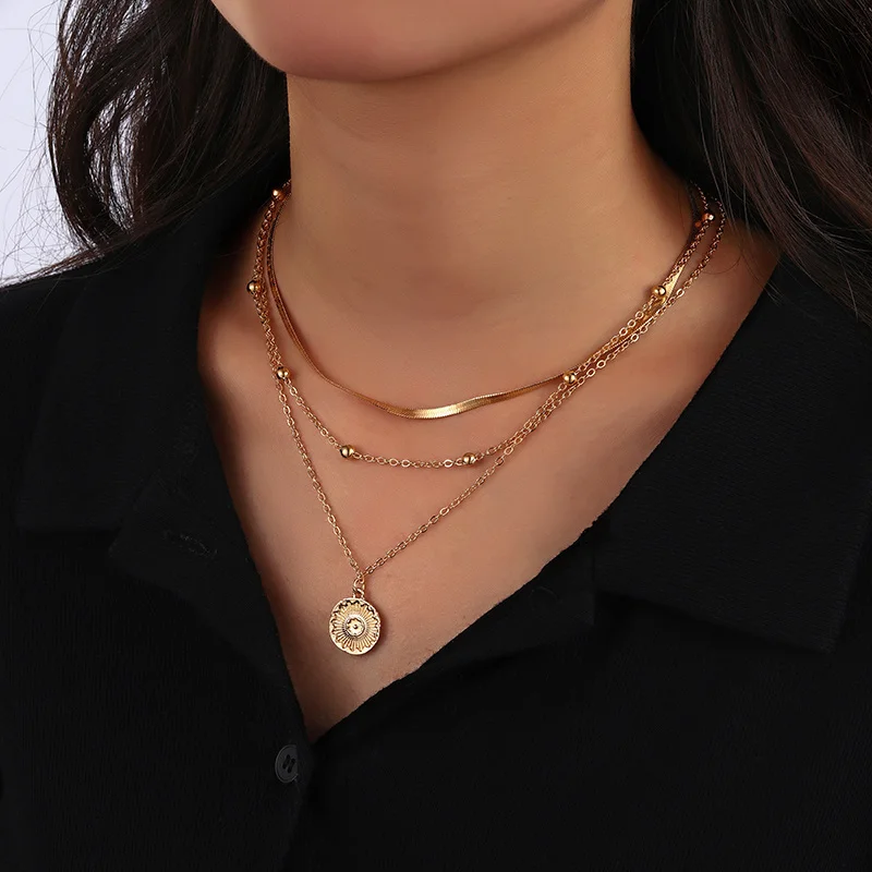 Böhmische Mode Muschel-Halsketten & Anhänger für Vintage Mehrschichtige Choker-Halskette Damen Collier Femme Collares Schmuck – Detail 4