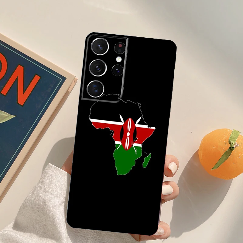Kenya Cờ Ốp Lưng Điện Thoại Samsung Galaxy S22 S21 Cực S20 FE S8 S9 S10 Plus Note 10 20 Cực bao Da