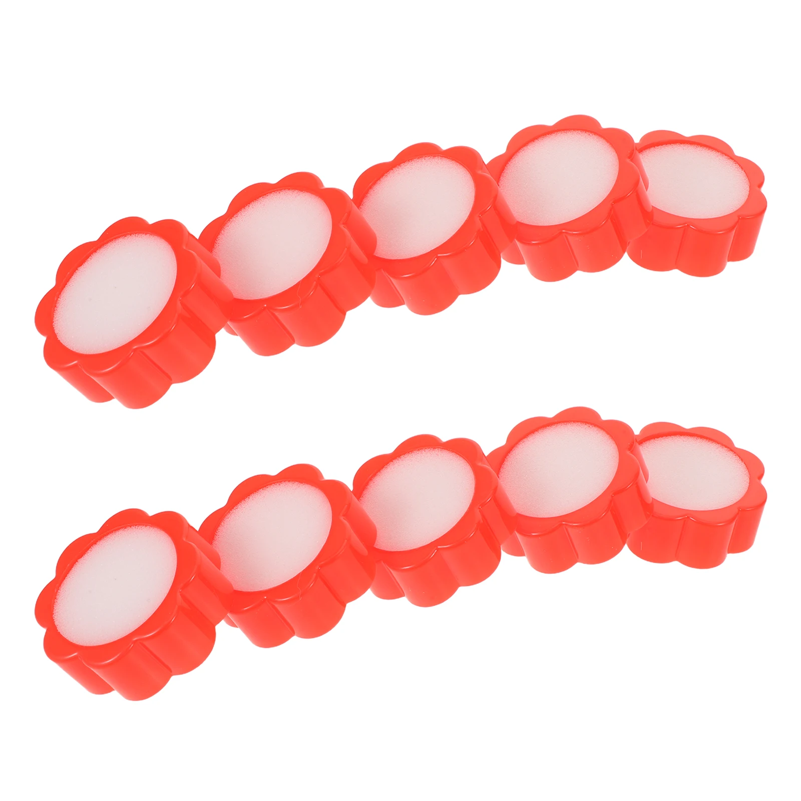 10 قطع من إسفنجة عد الأموال - مرطب أصابع فعال لفرز النقود - جهاز ترطيب بأطراف الأصابع على شكل زهرة للبنك #4