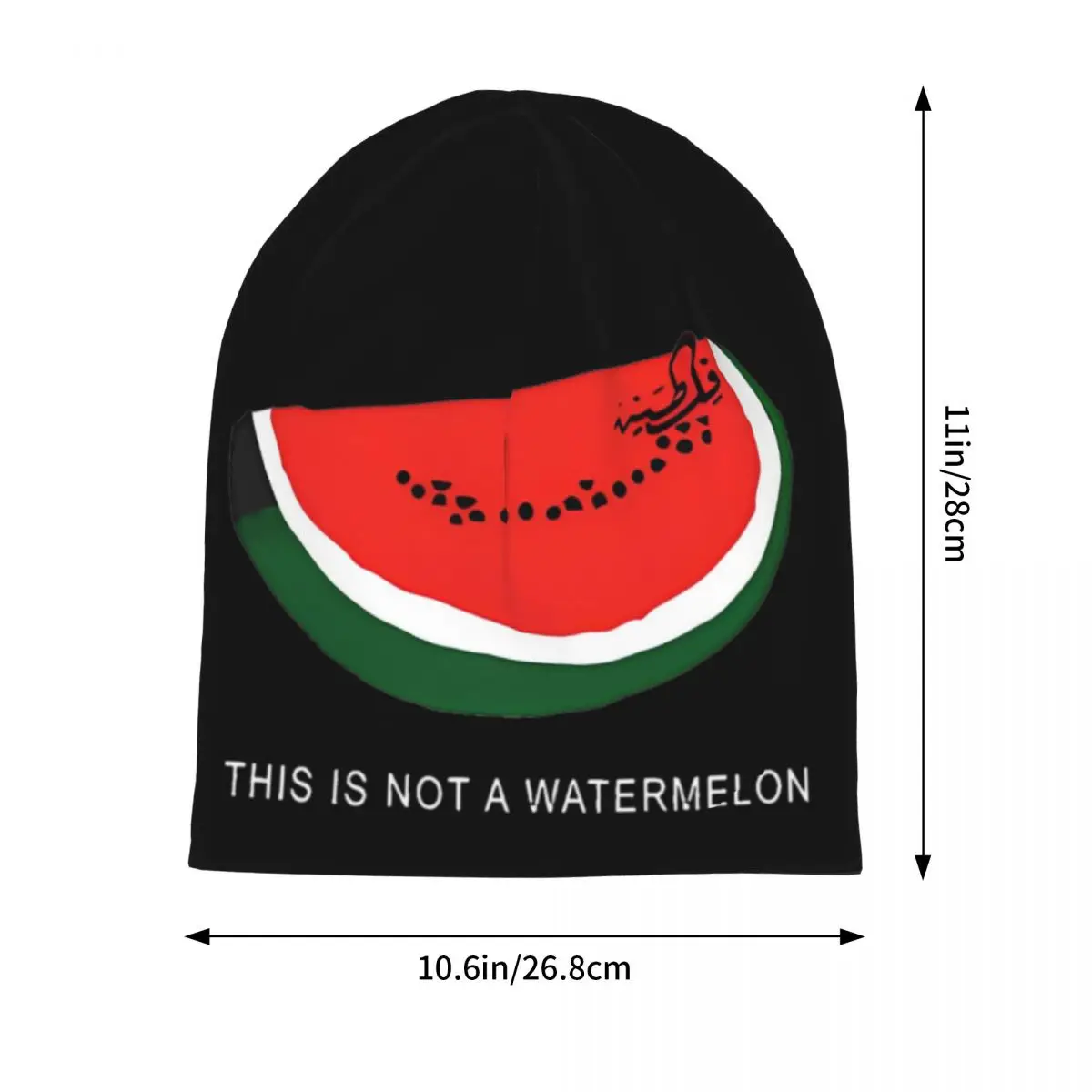 Kufiya Hatta Watermelon Cap Arabic Goth Autumn Winter Street Skullies Beanies Hat Spring Warm Dual-use Bonnet Hats