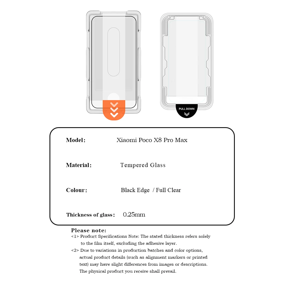 Lereach für POCO F9 Ultra X8 Pro Max F8 Ultra F9 Pro F8 Pro Staubfreie Kammer Panzerglas Displayschutzfolie mit Selbstklebung – Detail 8