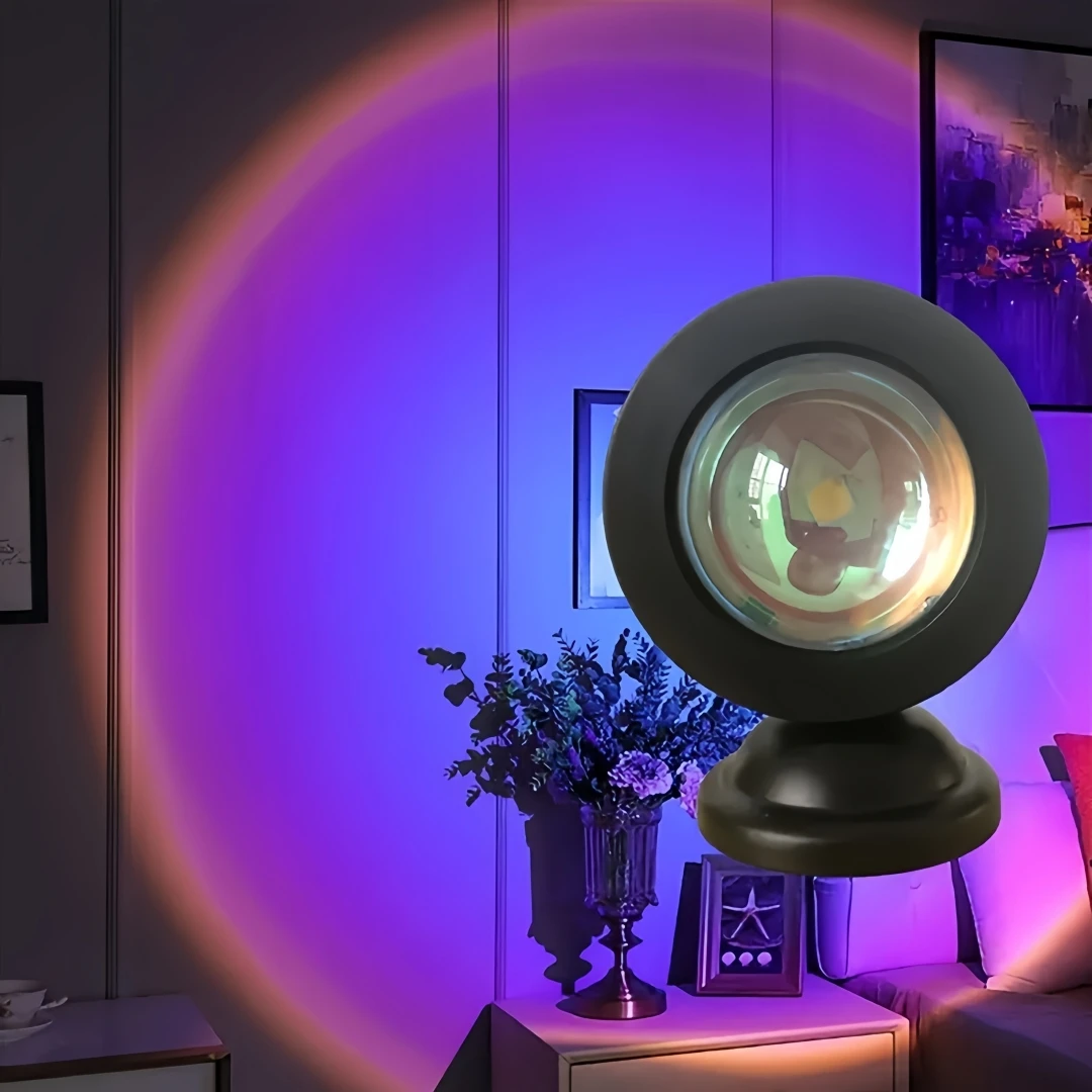 1 PC Sunset Light Projector Multicolor Changing LED Projection Lamp 16 Colors For Bedroom, Photography, Party, Room Decor