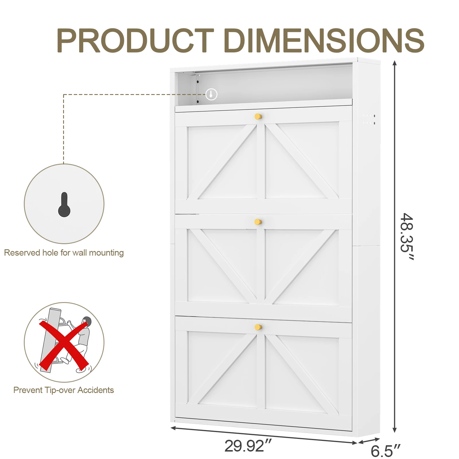 Black Wall-Mounted Flip Shoe Cabinet (Available In 2-Tier & 3-Tier) - Heavy-Duty Steel Entryway Organizer With Open Display Shelf & Side Hooks, Space-Saving Slim Storage Unit For Hallway & Bedroom.