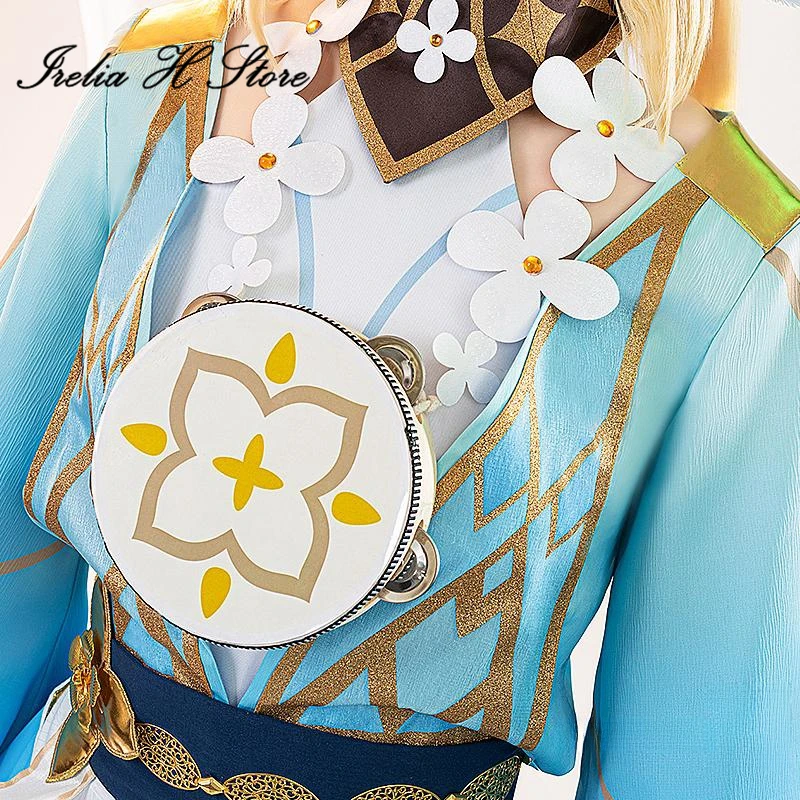 Irelia H Genshin Impact Lumine Cosplay Costumes Anime Lumine The Knight of Flowers Dress Halloween Costumes Women