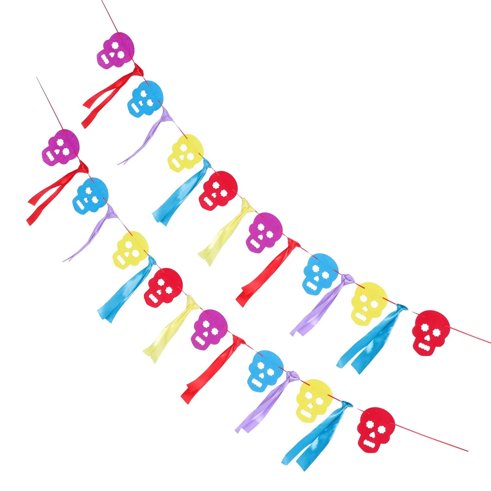 

2pcs Skull Pendant Ghost Festival Wall Decors Banner Themed Hanging Party Banners Decorations Scene Layout PropsHaunted House
