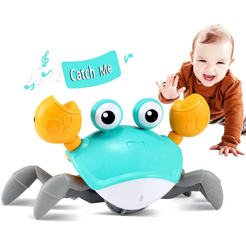 New Toys Dancing Crab Toy for Babies Crawling Interactive Escape Crabs Sensing Crab Electronic Birthday Gift